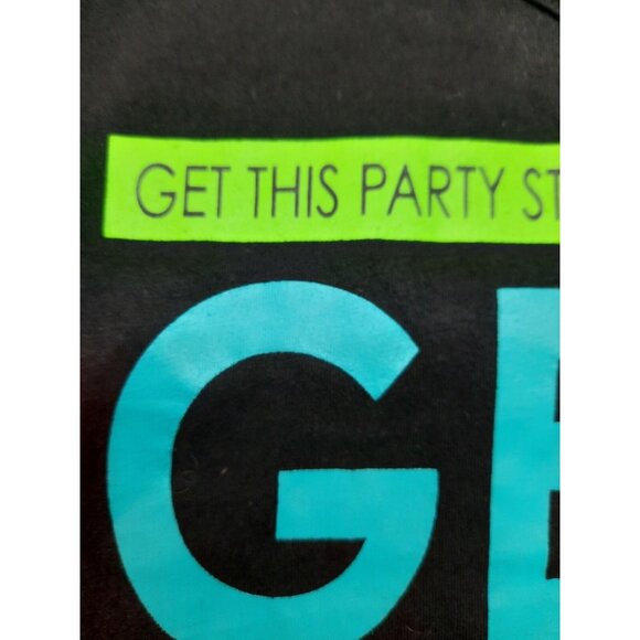 Vintage Y2K T Shirt 2001 Pink Get The Party Started Black Short Sleeve Size M - Picture 6 of 11